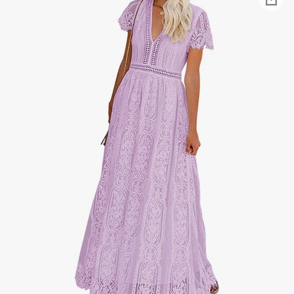 Selling this beautiful lilac laced maxi dress!